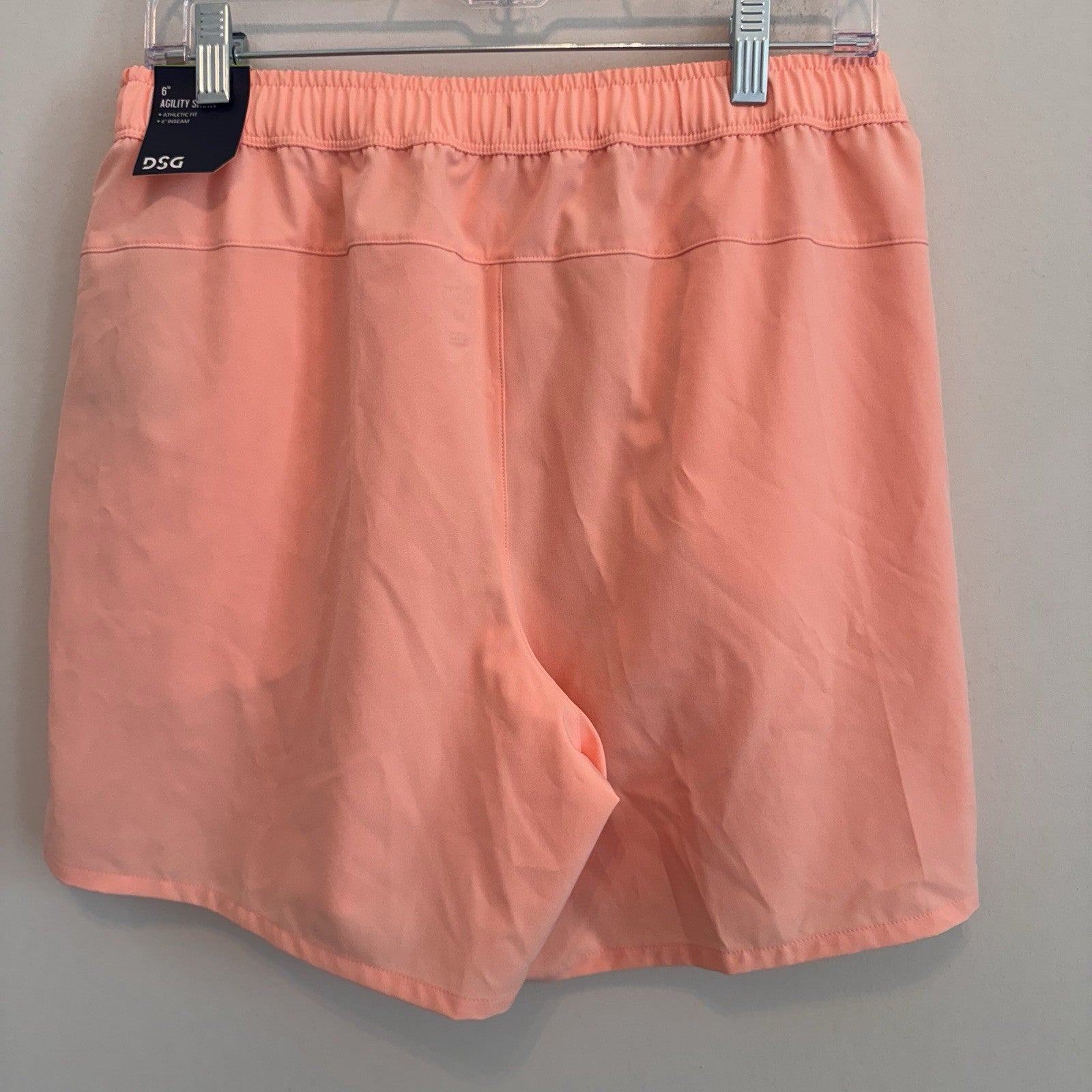 DSG Men's 6" Agility Woven Shorts Size Medium Pink Ray NWT Athletic Running Gym