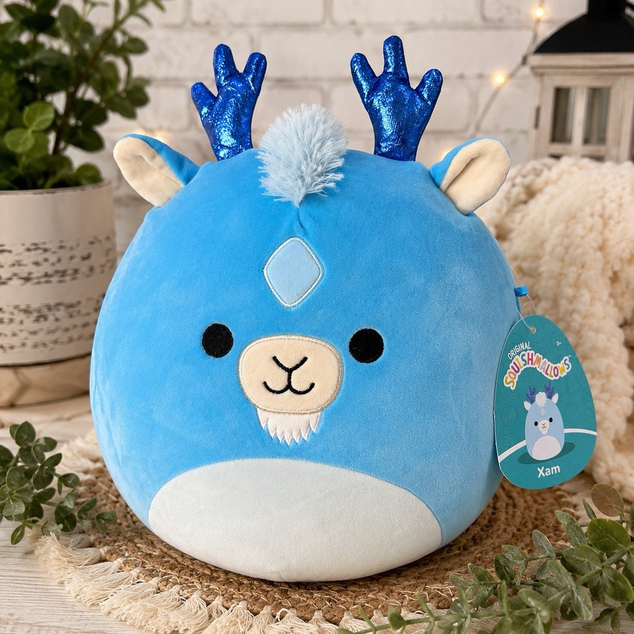 Squishmallows Xam Blue Goat 12” Plush S12 #2003 2022 Original Tags Jazwares NWT