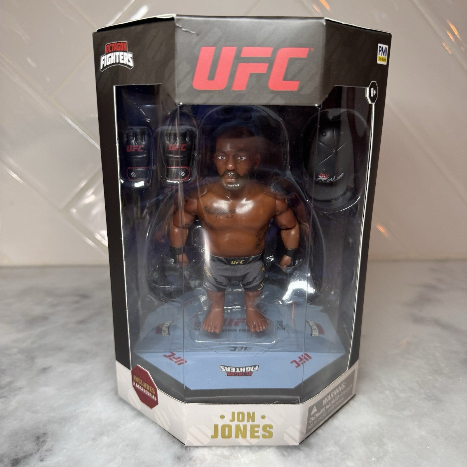 UFC Jon Jones Action Figure Octagon Fighters PMI 6” Collectible Figure RARE