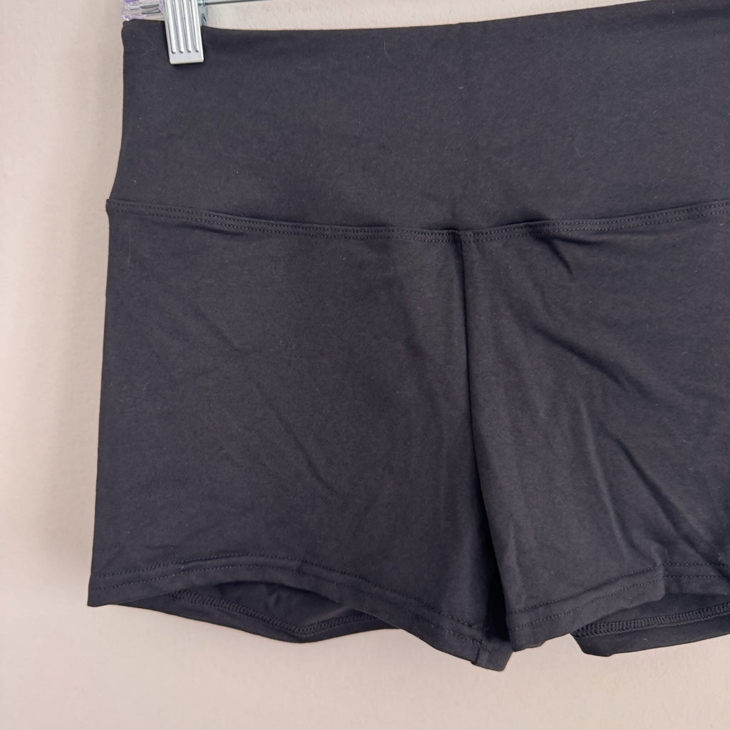High Waist Scrunch Butt Shorts Women’s Yoga Gym Fitness Athletic Black Size SML