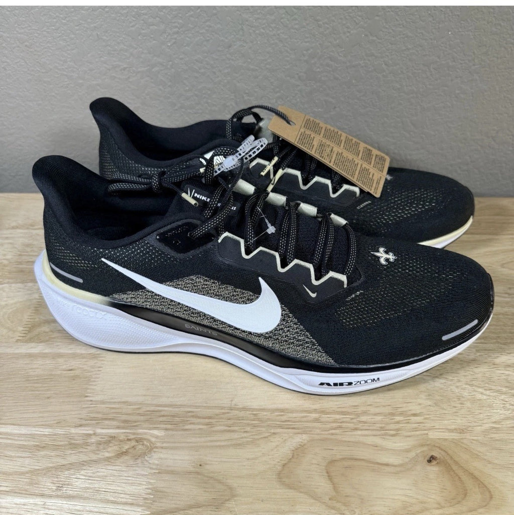 Nike Air Zoom Pegasus 41 NFL New Orleans Saints Running Shoes FZ5095-001 sz 9.5