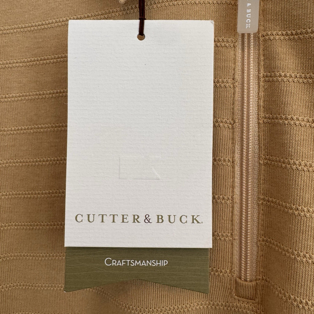 Cutter & Buck Men XXL NWT 1/4 Zip Polo Shirt San Diego Sailboat Mustard