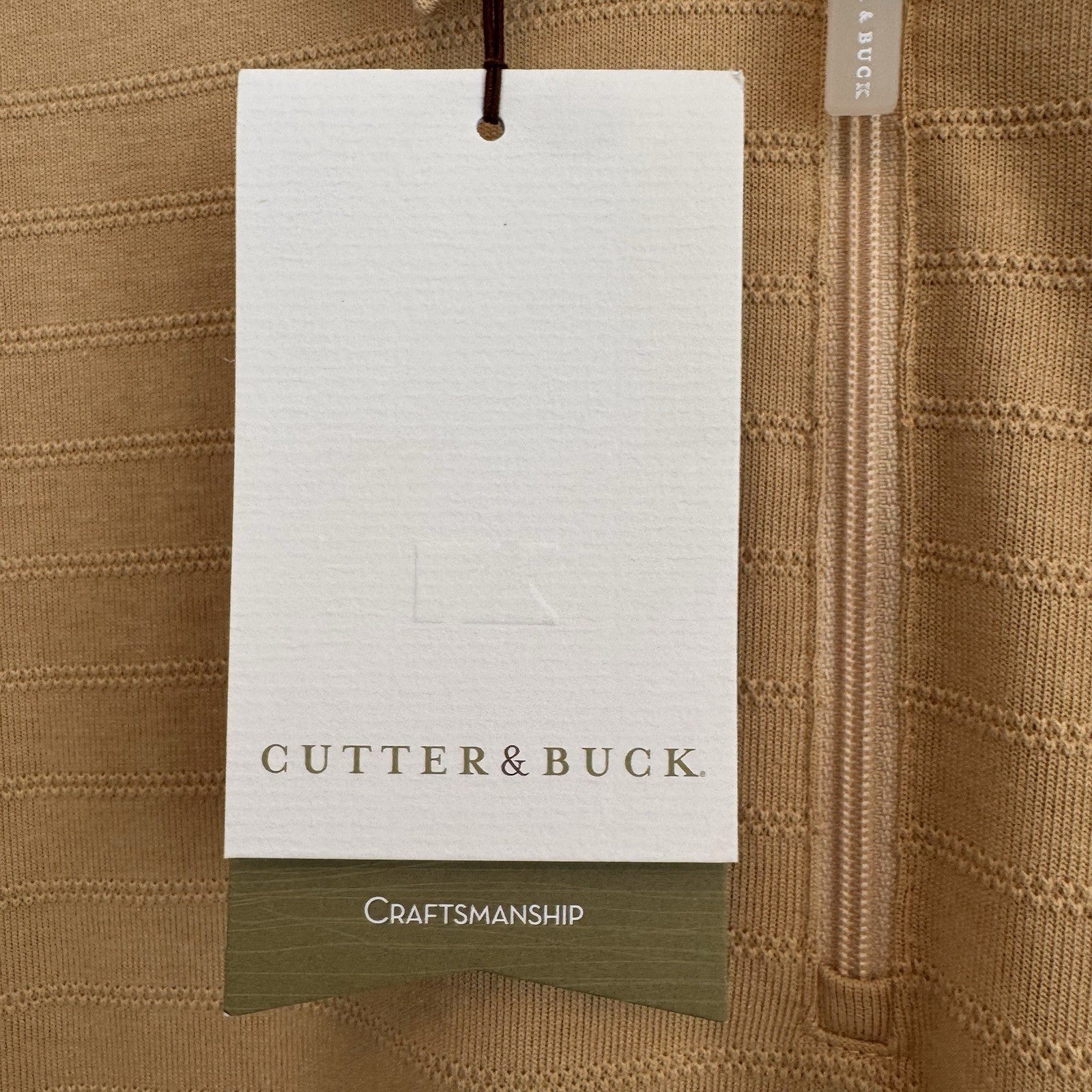 Cutter & Buck Men XXL NWT 1/4 Zip Polo Shirt San Diego Sailboat Mustard