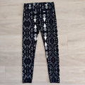 Fabletics High Rise Leggings Small Black White Abstract Print Activewear