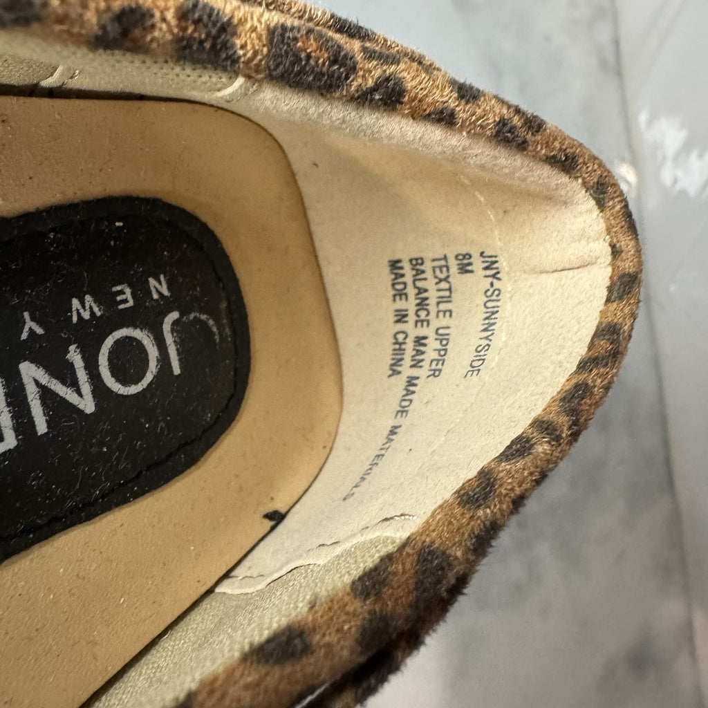 Jones New York Sunnyside Leopard Loafers Gold Bit Women’s Size 8M