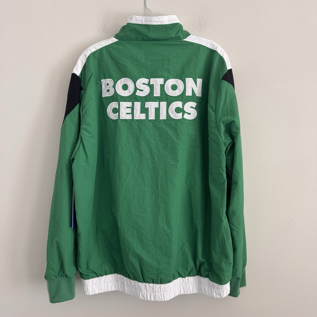 Boston Celtics Jacket Mens Large Green Full Zip Track Retro NBA NWT Ultra Game