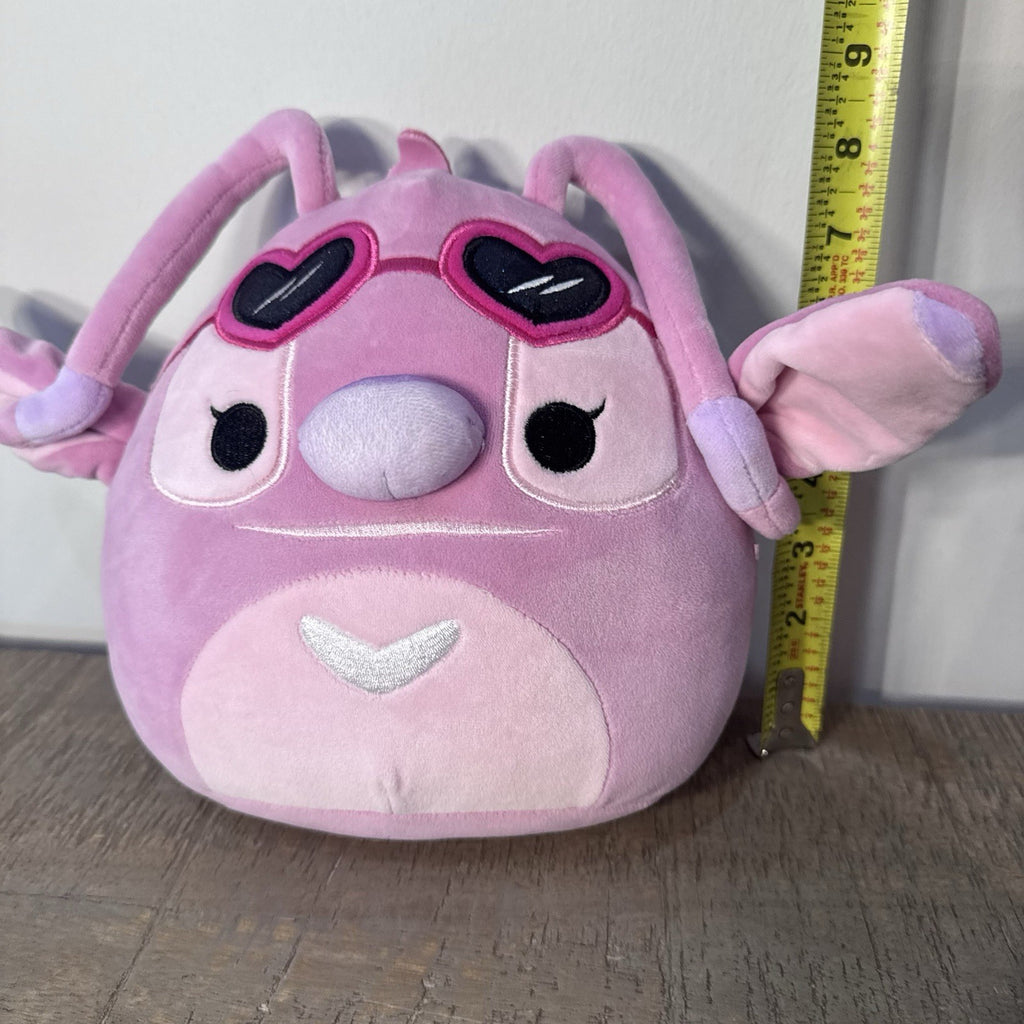 Disney Squishmallows Angel Stitch Pink 8” Plush Heart Sunglasses Jazwares