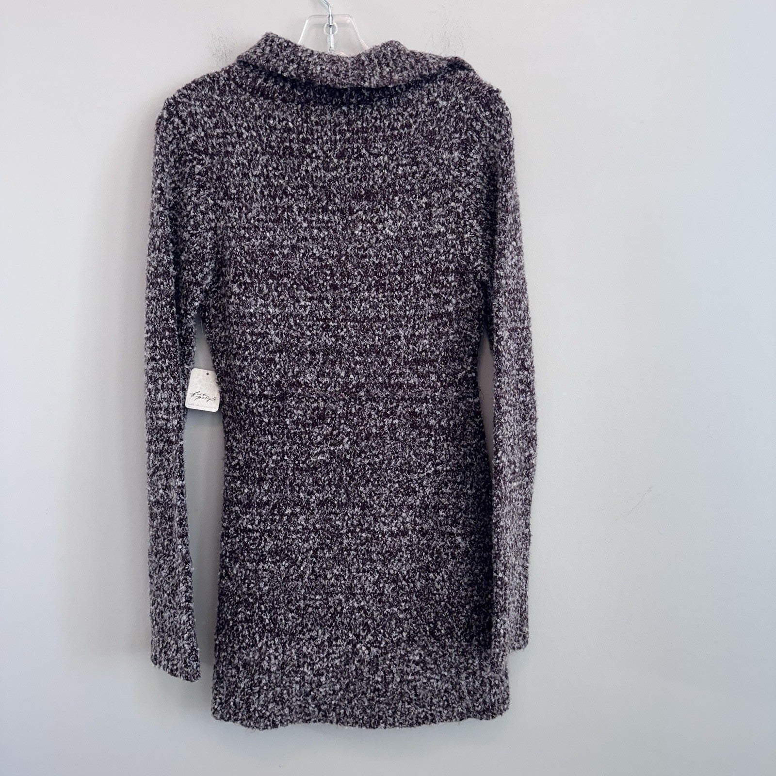 NWT Free People Sweater Dress Medium Boucle Lace Up Tunic Boho Cozy Purple Women
