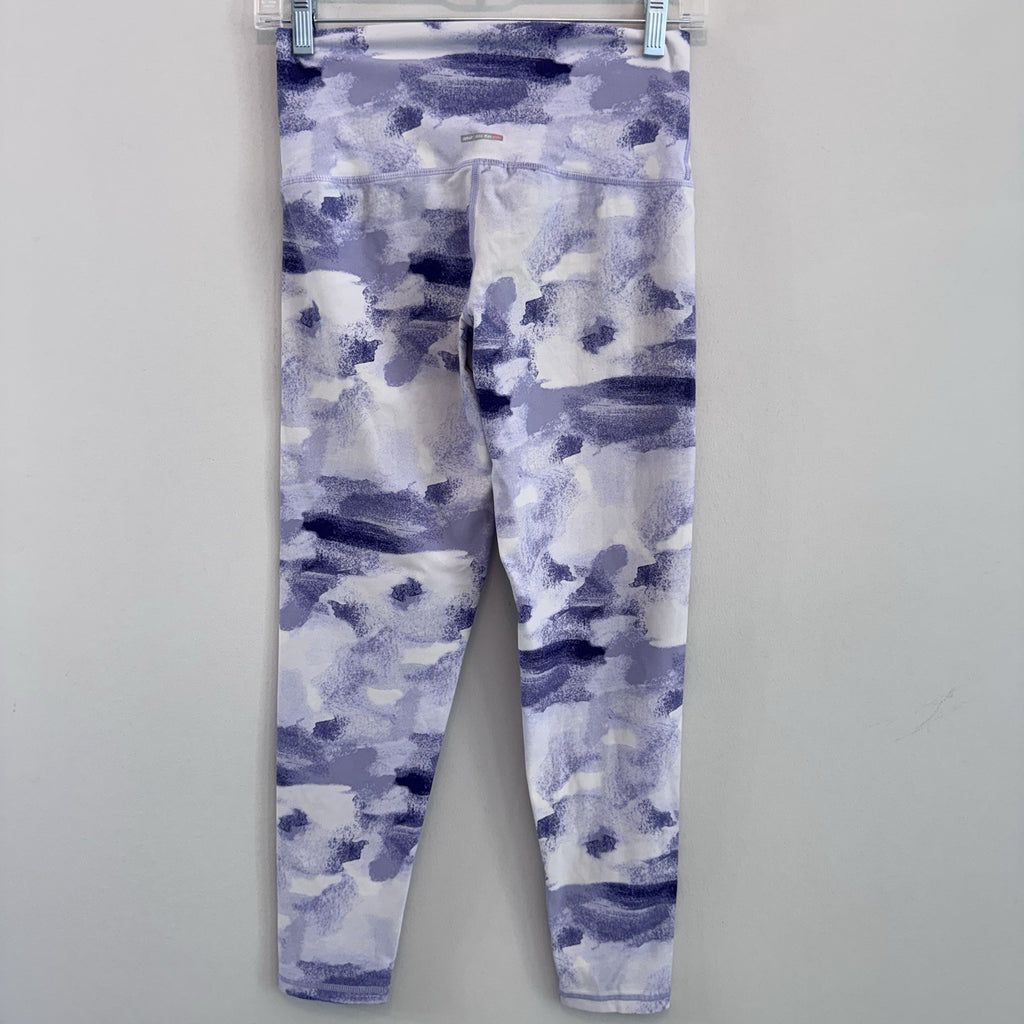 Lot of 3 Aerie American Eagle Leggings Blue Purple Tie Dye Pocket Hugger Medium