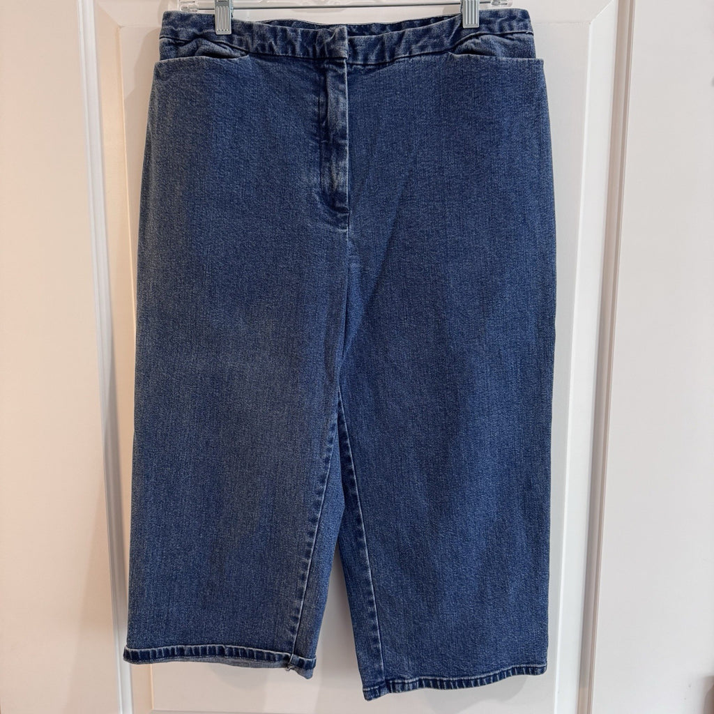 Charter Club Pedal Pusher Denim Capri Jeans Women’s 12 Stretch Blue