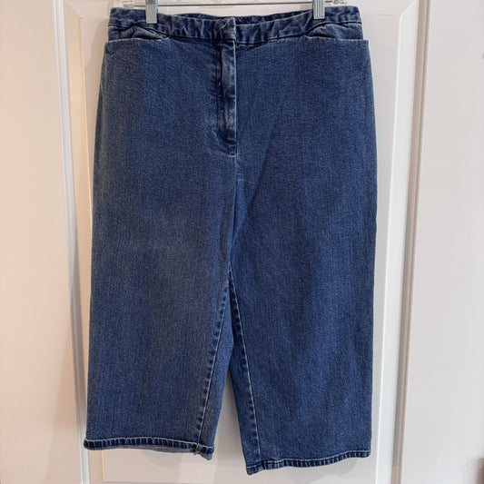 Charter Club Pedal Pusher Denim Capri Jeans Women’s 12 Stretch Blue