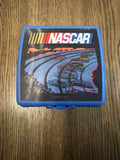 NASCAR Vintage Hard Plastic Blue sandwich Lunchbox with Hologram Cars Tupperware