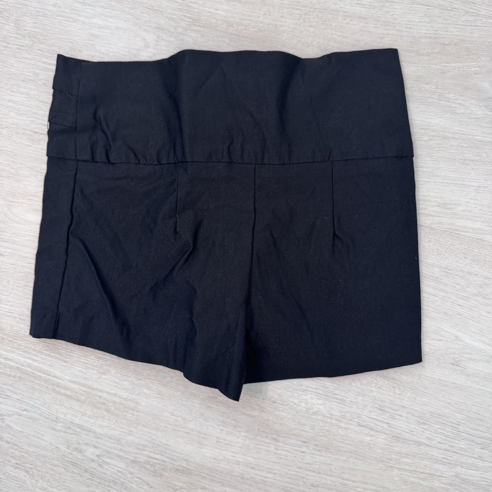 Body Central Black High Waist Sailor Shorts Gold Button Stretch Women’s S Y2K