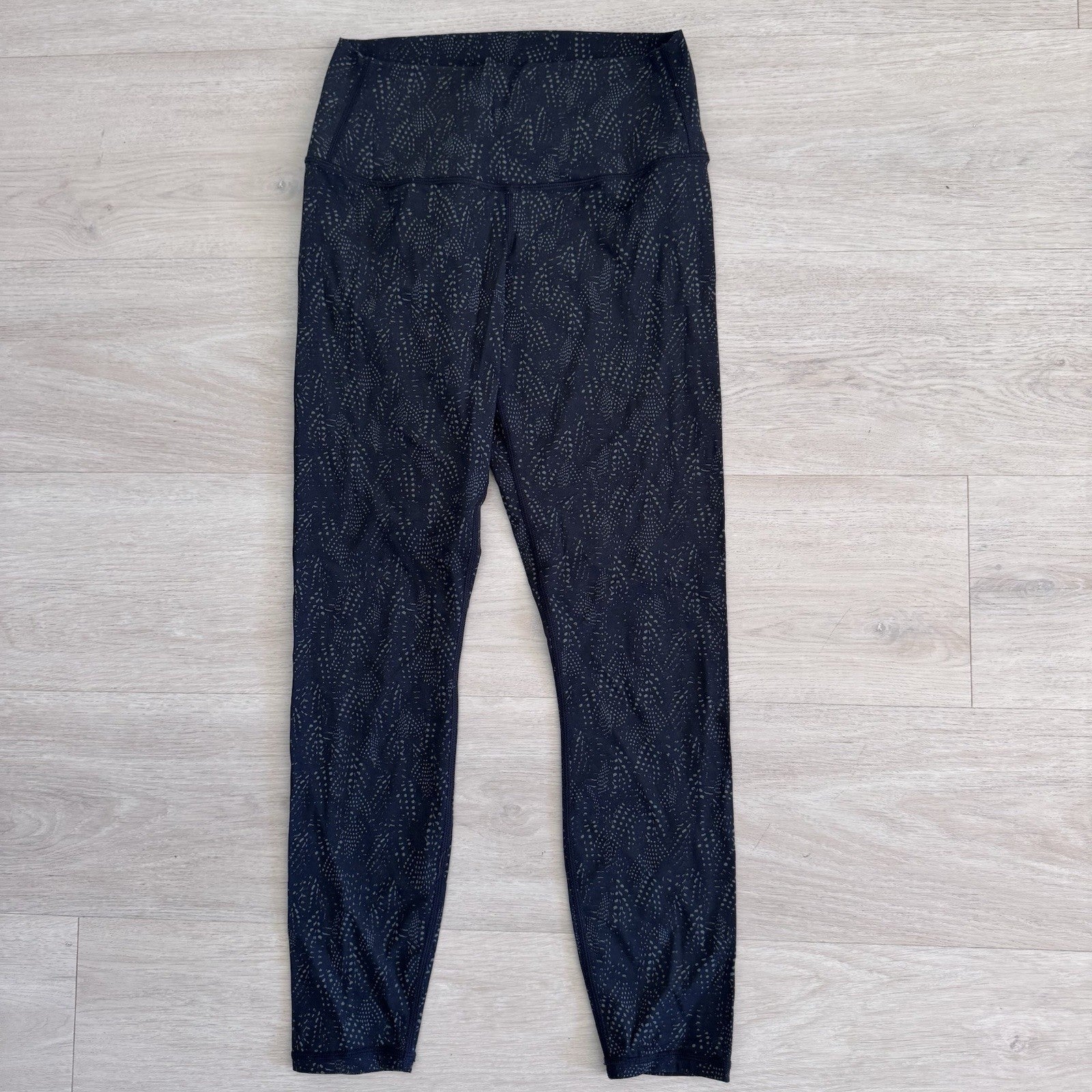 Varley Black Speckled Leggings Small High Rise Stretch Athletic Yoga