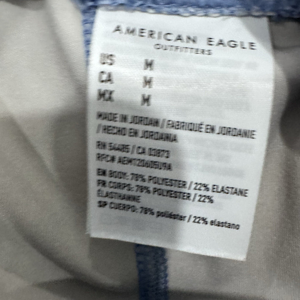 Lot of 3 Aerie American Eagle Leggings Blue Purple Tie Dye Pocket Hugger Medium