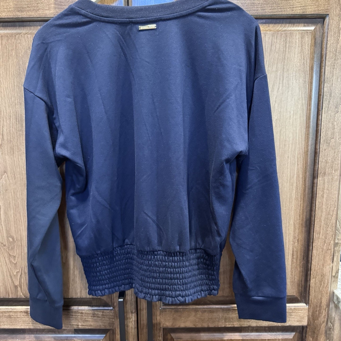 Michael Kors MK Navy Blue Pullover Sweatshirt Women’s Size M Logo