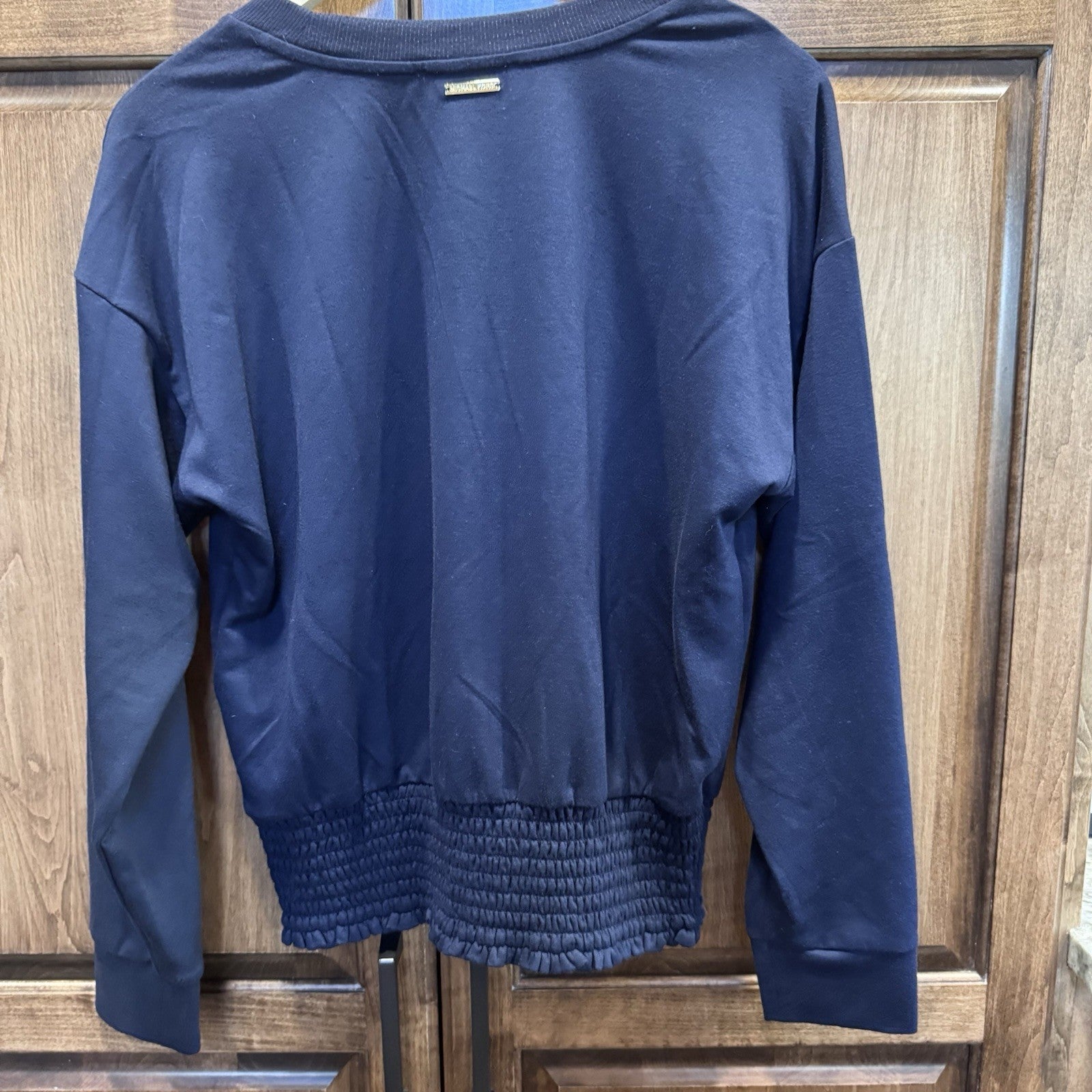 Michael Kors MK Navy Blue Pullover Sweatshirt Women’s Size M Logo