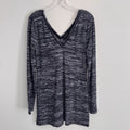 White House Black Market Womens S Gray Space Dye Long Sleeves Knit Tunic Shirt