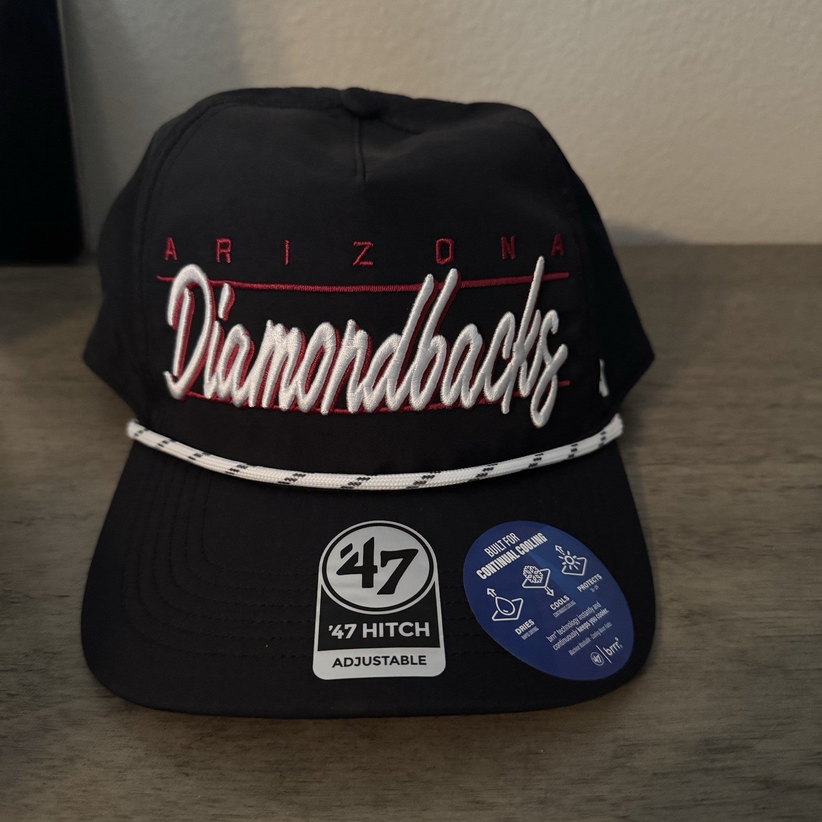 Arizona Diamondbacks ’47 Hitch Adjustable Hat Cap Black MLB Snapback NWT