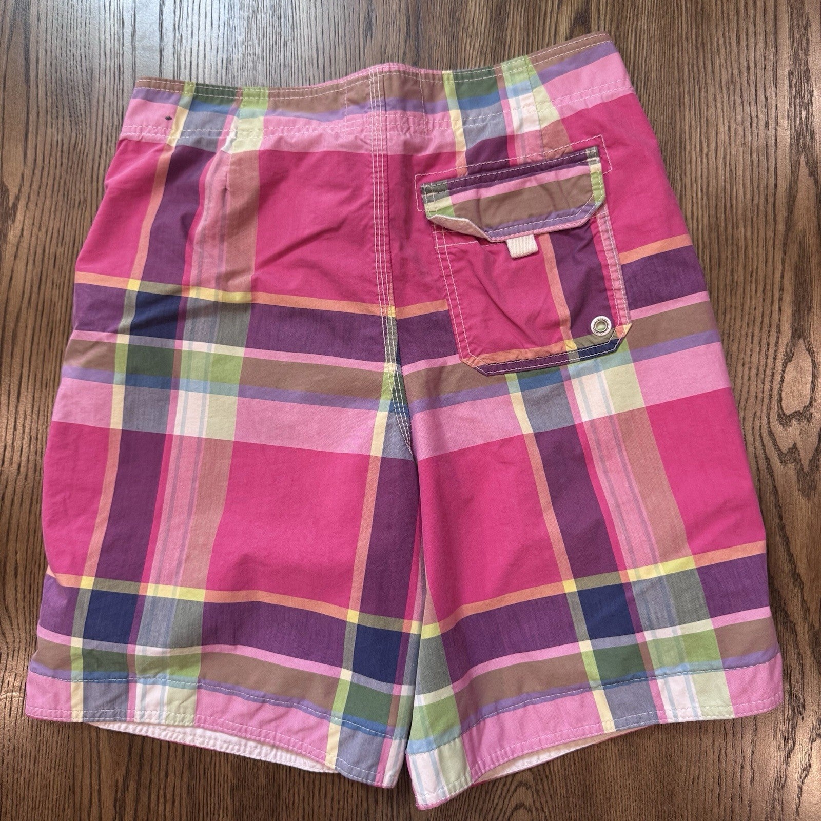 Abercrombie & Fitch Men’s Plaid Swim Trunks Size Small Board Shorts Y2K 2000 VTG