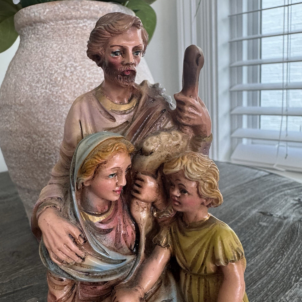 Vintage Holy Family Figurine Made in Italy Nativity Jesus Mary Joseph 7"
