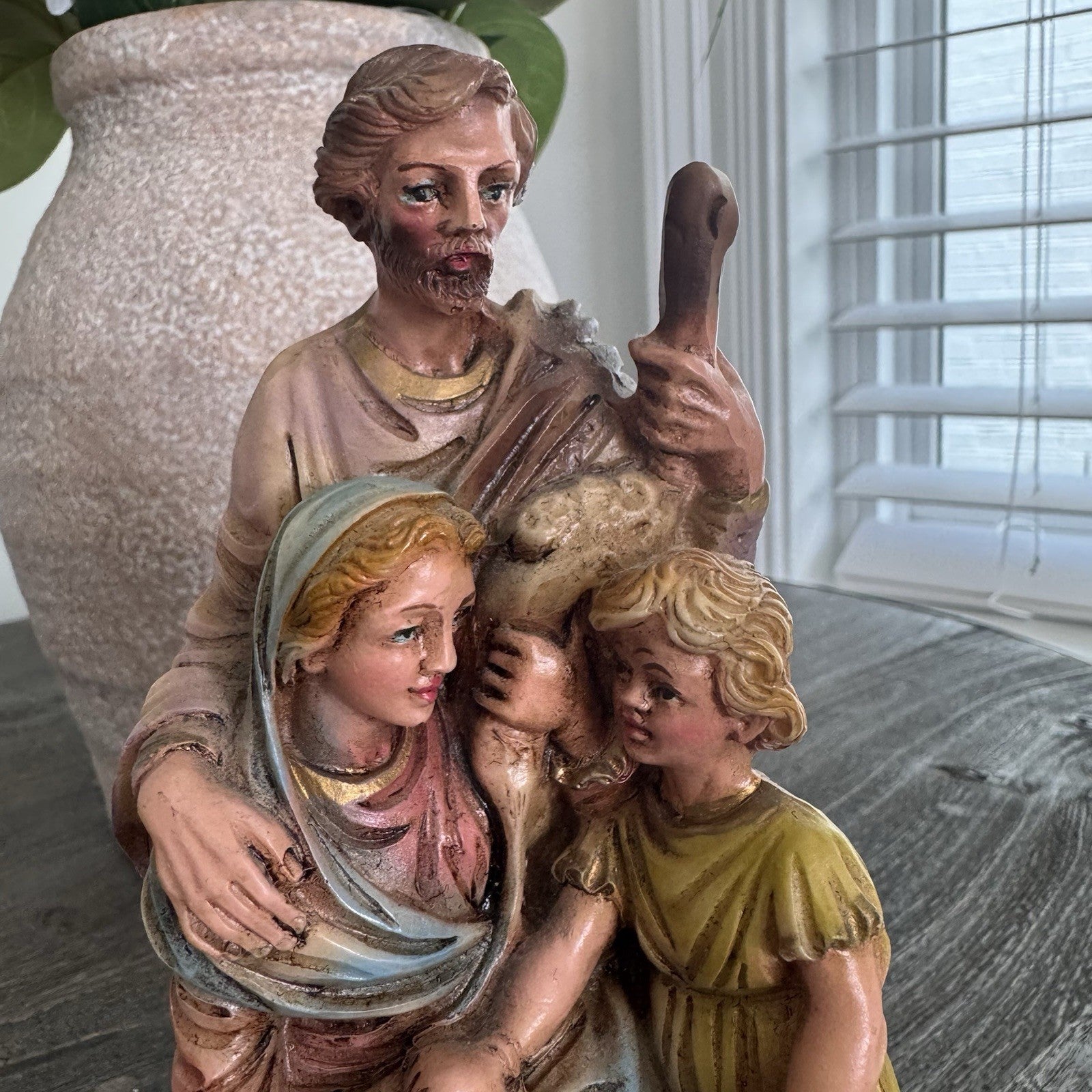 Vintage Holy Family Figurine Made in Italy Nativity Jesus Mary Joseph 7"