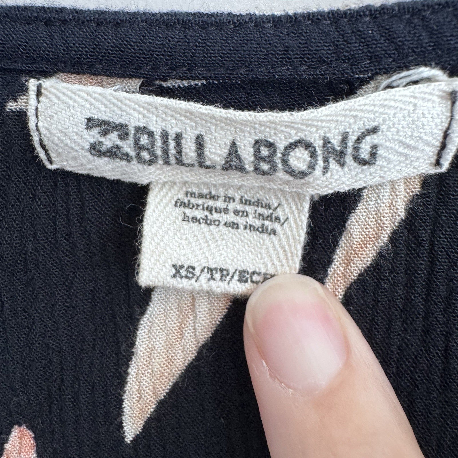 Billabong Navy Floral Wrap Dress XS Boho Mini