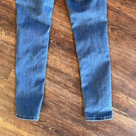 Size 26 Lularoe high rise skinny jeans with distressed knee details