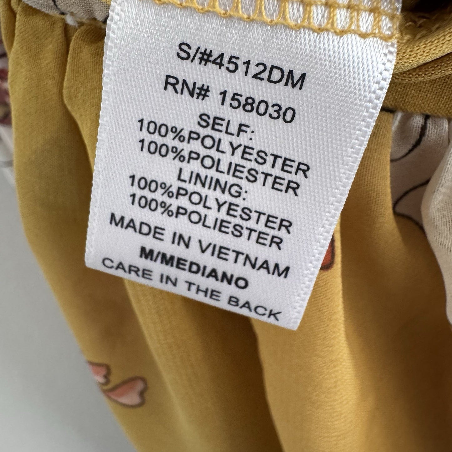 Love Tree Mustard Floral Maxi Dress Women M Boho V Neck Spaghetti Strap