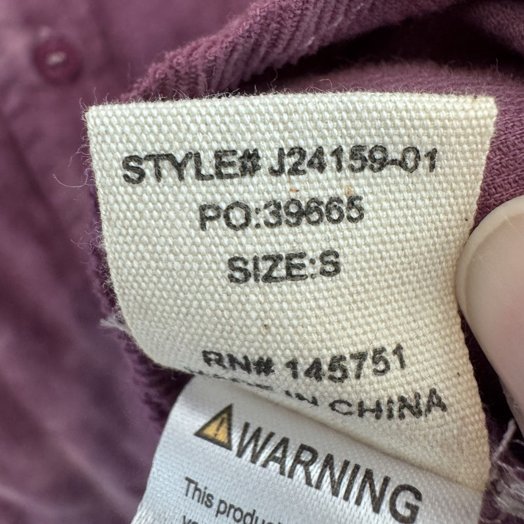 NWT Peach Love Corduroy Shacket Womens S Purple Acid Wash Top