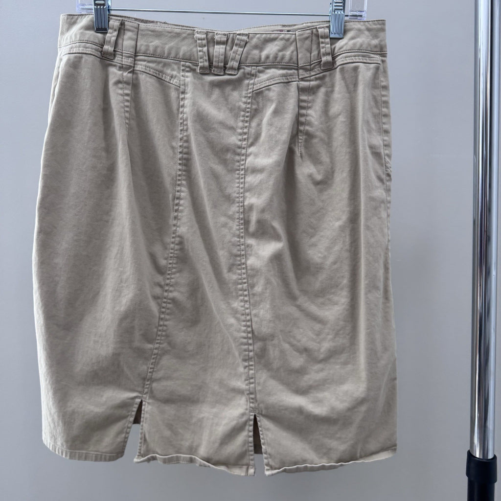 Copper Key Skirt Size 13 Khaki Stretch Casual Utility Style RN 39831
