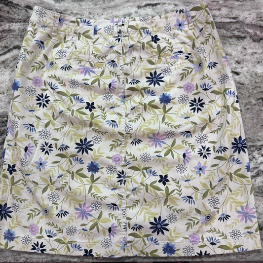 J. Jill Cotton-blend, Floral Cargo Skirt