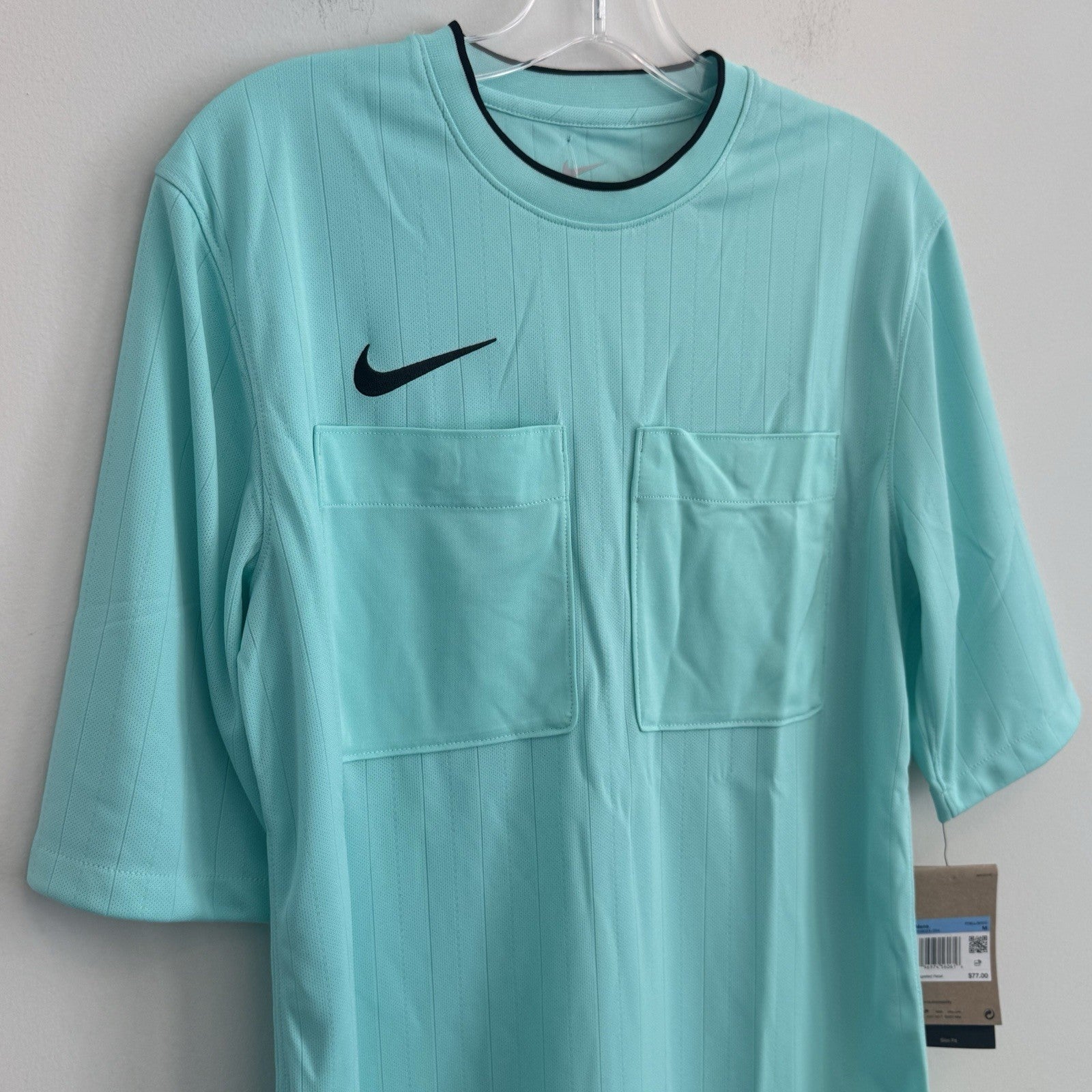 Nike Dri-FIT Soccer Referee Double Pocket Shirt Blue DH8024-447 Size Medium NWT