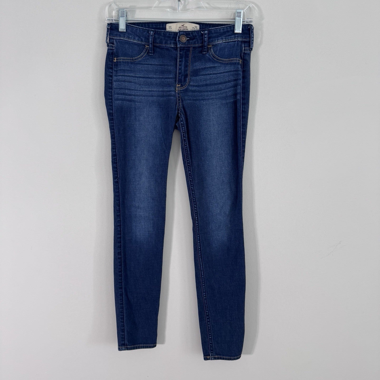 Hollister Jean Legging Womens Size 1S W25 L27 Skinny Stretch Blue Jeans
