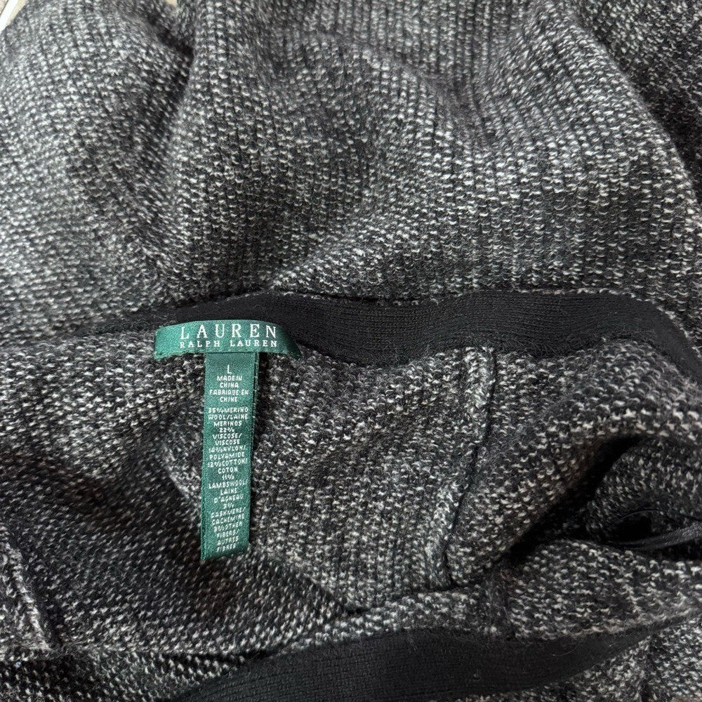 Lauren Ralph Lauren Gray Wool Blend A-Line Skirt - Size Large