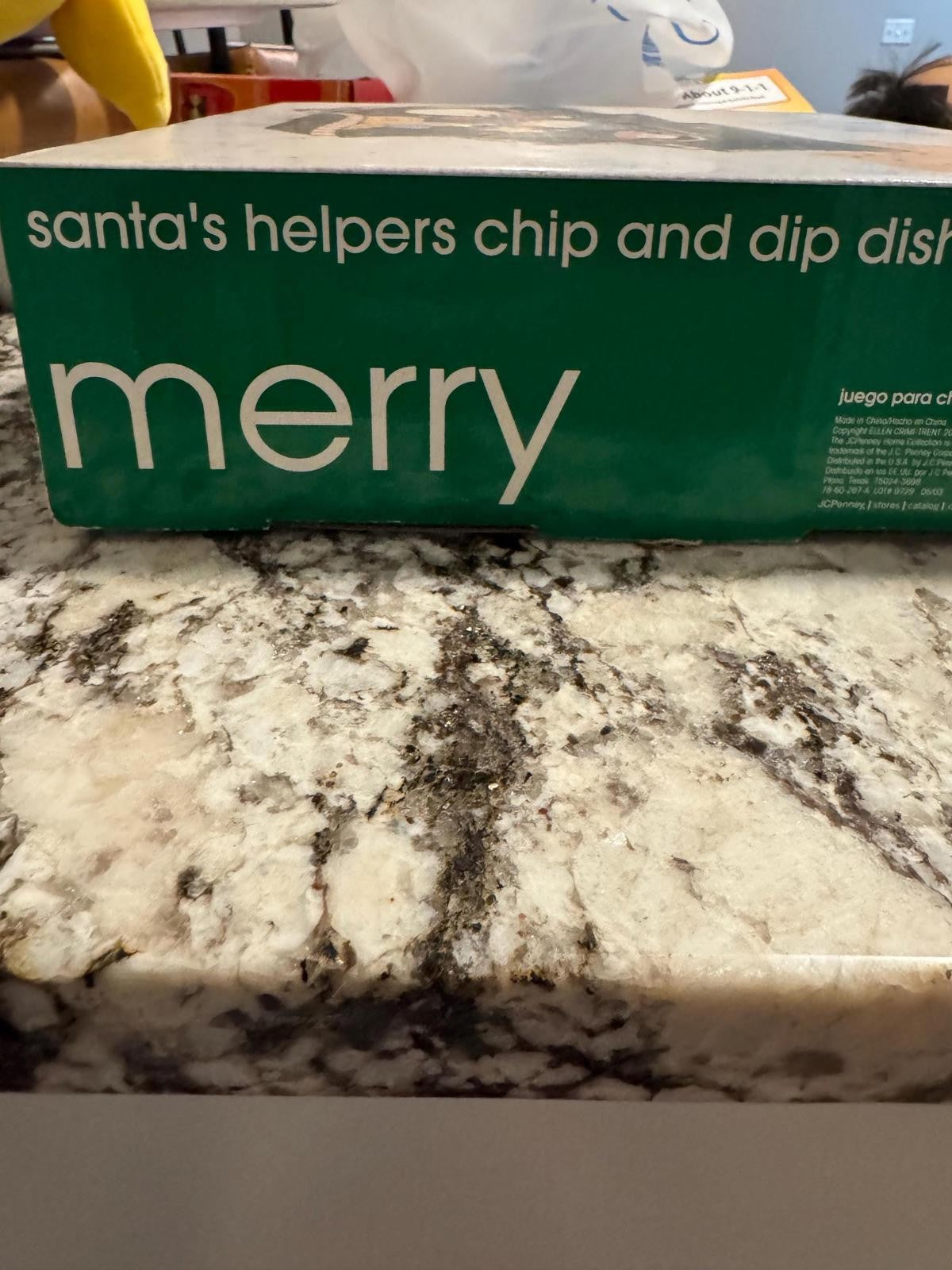 Vintage Christmas Tree Chip and Dip Serving Tray JC Penney
