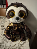 TY FLIPPABLES Beanie Boos - DANGLER the Sequin Sloth Medium 9" Vintage