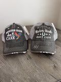 KatyDid Hat Lot 2 Barn Hair Rooster Hair Trucker Distressed Mesh Caps NWT Farm