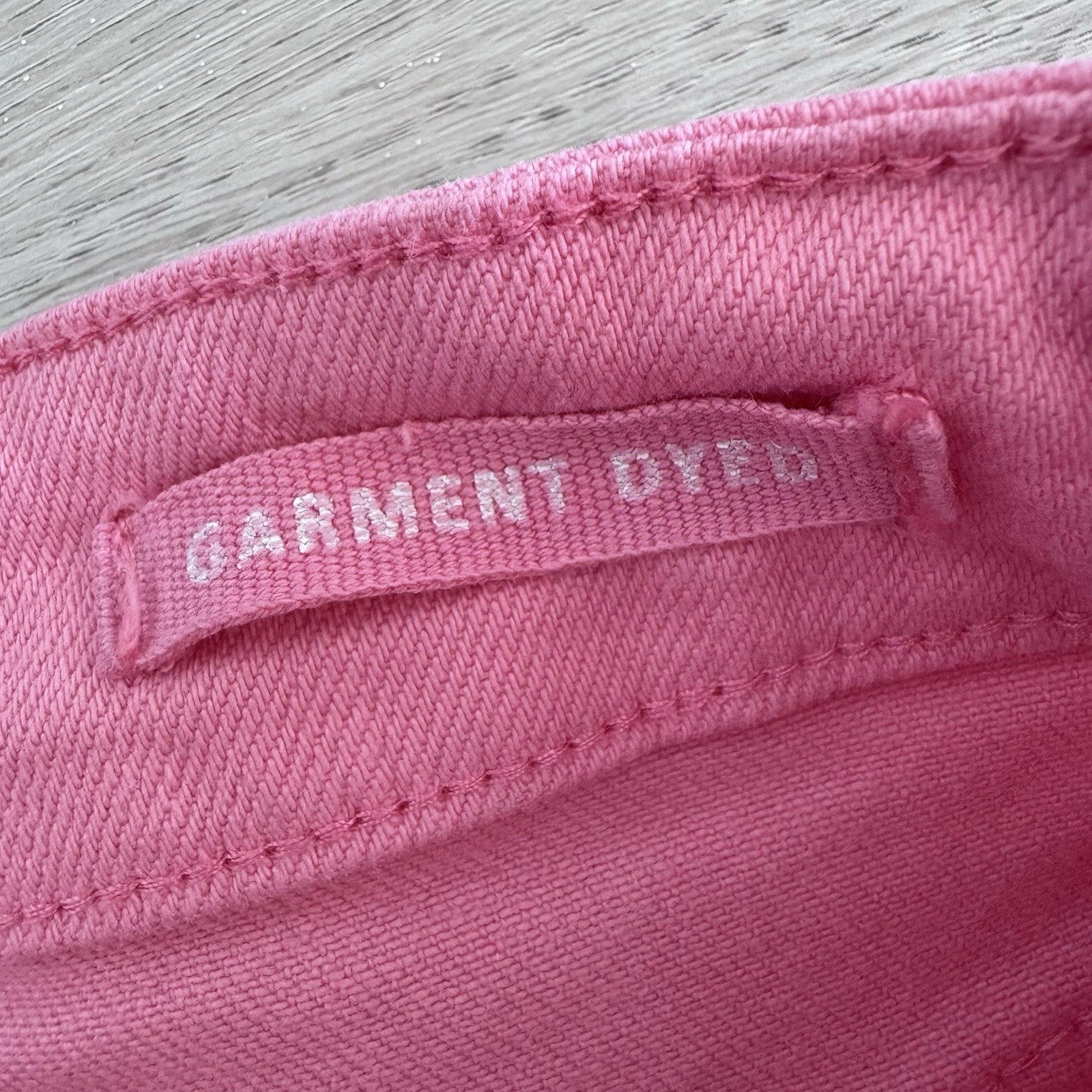 Judy Blue Pink Denim Shorts L Garment Dyed Stretch