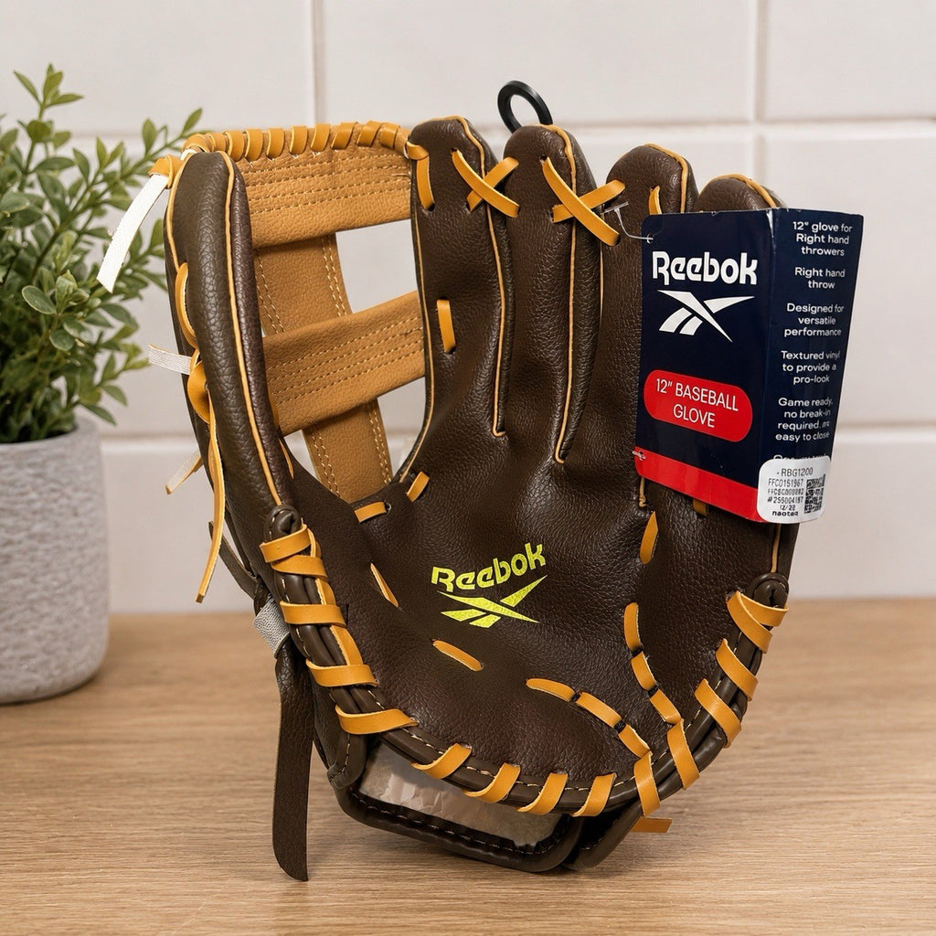 Reebok 12” Baseball Glove Brown Tan Right Hand Throw New with Tags