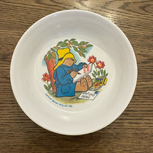 1983 Silite Eden Toys Paddington Bear Melamine Cereal Bowl Vintage