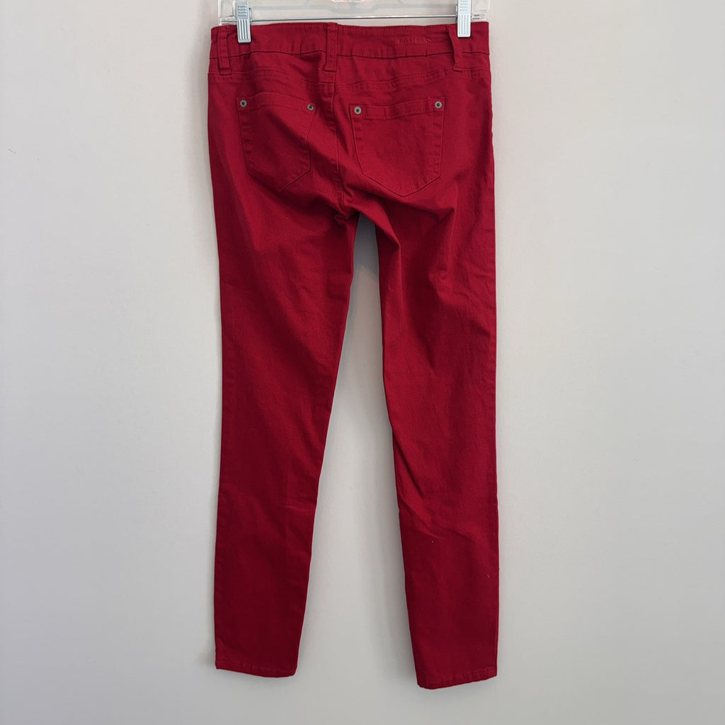 ZCO Jeans Women’s Size 5 Red Skinny Jeans Slim Fit Stretch Denim NWT44