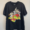 Space Jam Shirt XL Black Confetti Short Sleeve Basketball Looney TuneSquad Mens