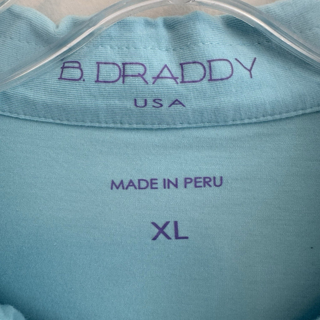 B. Draddy Luxury Pima Cotton Polo Light Blue HYC Golf Harbor Yacht Club XL