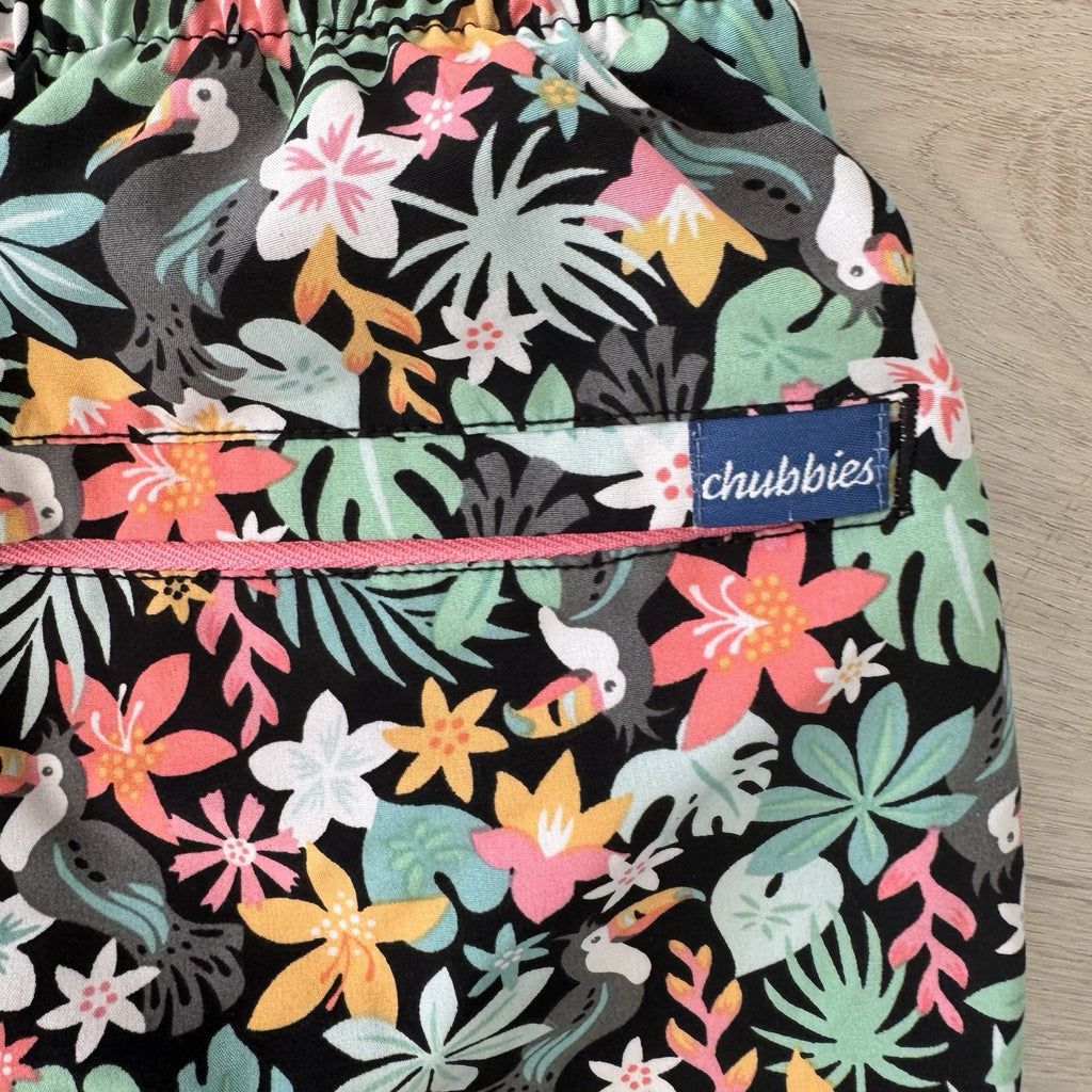 Chubbies Tropical Toucan Swim Trunks Shorts Mens Large Floral Beach