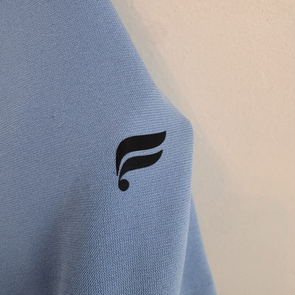 Fabletics Men’s XXL Polo Shirt Blue Performance Sport Short Sleeve Athletic