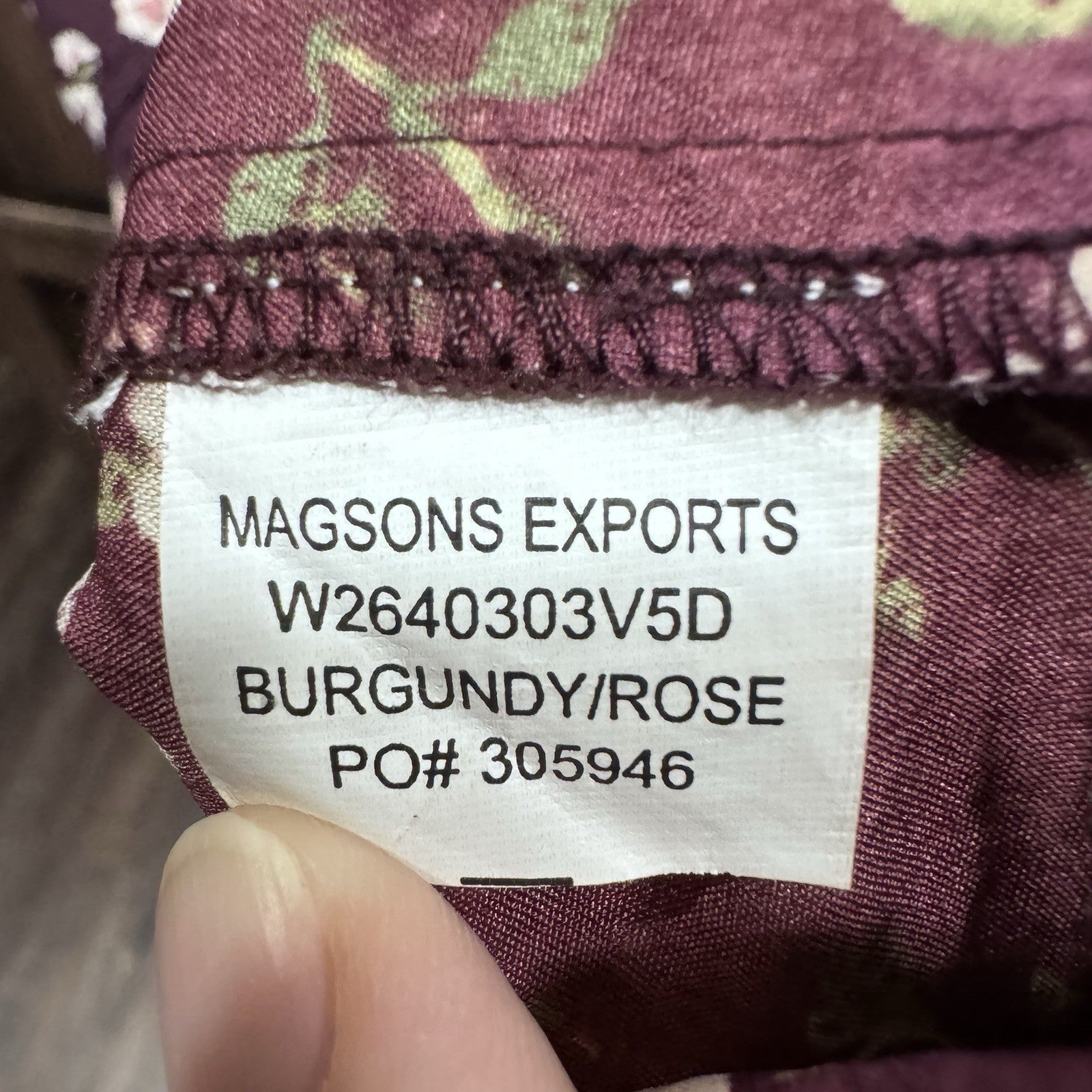American Rag Cie Women’s Floral Romper Size XL Burgundy Rose Print Long Sleeve