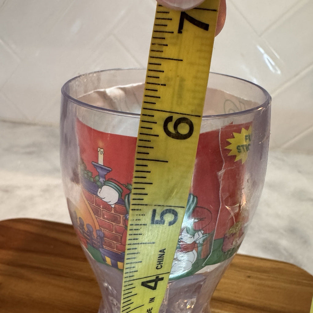 Vintage M&M's Christmas Light Up Fountain Cup Galerie Character Sticker 6"