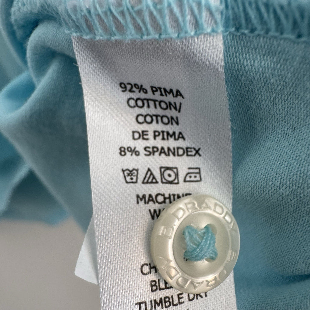 B. Draddy Luxury Pima Cotton Polo Light Blue HYC Golf Harbor Yacht Club XL