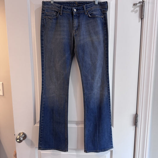 7 For All Mankind Bootcut Jeans Womens Size 31 Blue Stretch Denim USA